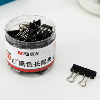 M&G 48pcs/Baril Clipuri Liant Coada Lunga Clipuri Culoare Negru Metal 25mm Dimensiune Mică Școală de Birou Magazin Staționare ABS92735