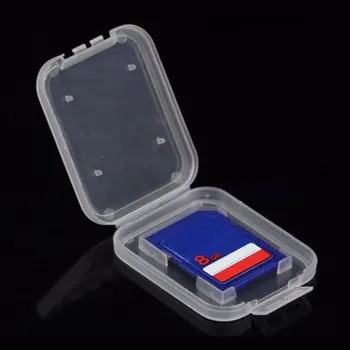 10buc Card de Memorie, Cutie de Depozitare Standard SD Card Camera Transparent Mici Card Card Alb Cutie Transparentă din Plastic de Înaltă calitate H2A8