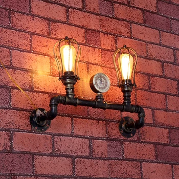 Lampă de perete de epocă industrială tranșee e27 220v pentru decor retro sconces de perete de lumină lumini de perete de iluminat interior lamparas