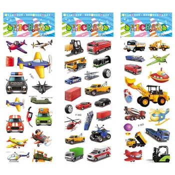 12 Foi Diferite de Desene animate Trafic Auto Aeronave DIY Autocolante Jucării PVC Album pentru Copii Notebook Jurnal de Decorare Cadouri
