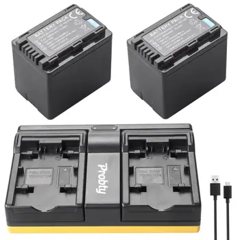 2 buc 3900mAh VW-VBT380 VBT380 Baterie + dual incarcator pentru Panasonic HDC-HS60, HS80, SD40, SD60, SD80, SD90, TM41,SDR-H85, SDR-S50