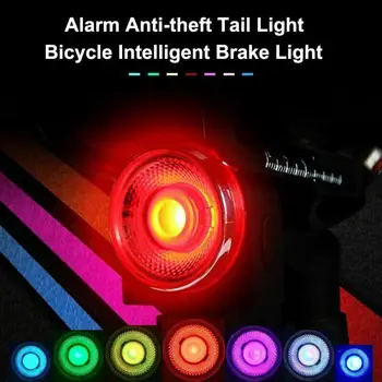 1set de Biciclete Inteligent de Lumină de Frână de Alarmă Anti-furt Coada de Lumină USB Reîncărcabilă Bike Horn Lumina Ciclism de Siguranță Lampa de Avertizare