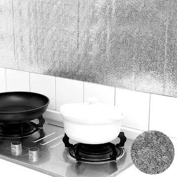 Tapet Bucatarie Oil-proof Impermeabil Autocolante Folie de Aluminiu Bucătărie, Aragaz Cabinetul Auto Adezive Autocolant Perete DIY
