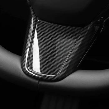 Interioare auto Capac pentru Tesla Model 3 Y 2017-2020 Fibra de Carbon Volan, Cadru de Protecție Patch Accesoriile