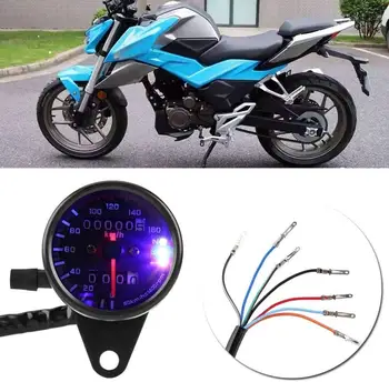 Universal Motocicleta Vitezometrul contorul de parcurs Indicator de Cafe Racer Motocicleta cu LED Semnal Lumina de Fundal Indicator