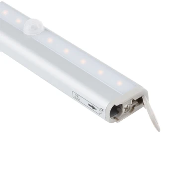 Infraroșu PIR Senzor de Mișcare CONDUS Carbinet Lumina Auto On/Off Baterie Operate Lumina de Noapte Dulap Garderoba Lampa Cale de Bucătărie