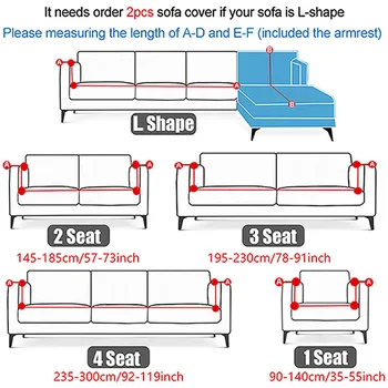 Elastic Canapea Acoperi Huse L forma Huse de Canapea Pentru Camera de zi Couch Acoperi 1/2/3/4 Locuri cubierta de sofa