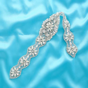 Perle de Nunta Centura Cristal de Argint de Mireasa Curea de Mână cu Margele Pietre de Nunta Cercevea Pentru Accesorii Mireasa ZZY189S