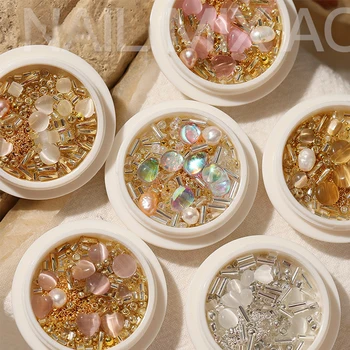 1 Cutie Amestecat Sclipitoare Opal pentru Unghii 3D Nail Art Strasuri Kit Cristal de Diamant Pietre și Farmece Decorarea Unghiilor