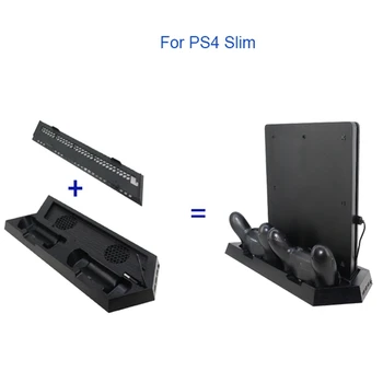 Potrivit pentru PS4 / PS4SLIM / PS4PRO Ultra-Subțire Stand Vertical 3 In1 Universal Ventilator de Răcire de Bază