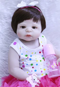 Bebe 22inch New Sosire Fetita Renăscut Păpuși Jucărie pentru Copii Pline de Silicon Vinil 55cm Viața Reală Bebe Renăscut în Viață Papusa Fierbinte