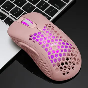 V18 Mouse de Gaming Cablu Tubulare Poros de tip Fagure Ușor Colorat Orbire Electric Mouse de Gaming Pentru PC
