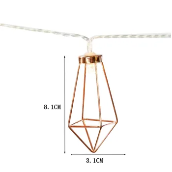 LED-uri în Formă de Diamant Zână Șir Lumina 1m 3m 10/20 Led-uri Retro din Metal de Fier Petrecere de Nunta Decor Acasă Felinar Lampa String