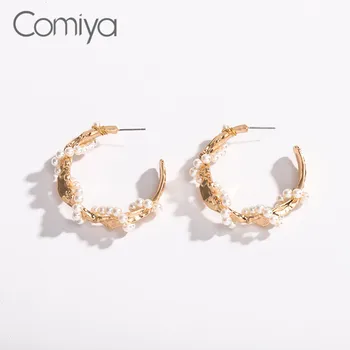 Comiya Moda Cercei Pentru Femei Floare De Cristal Acrilic Perle Brincos Zinc Din Aliaj De Moda Femme Bijuterii Feminino Legăna Cercei