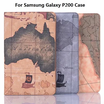 Imprimare Hartă Coque Pentru Samsung Galaxy Tab a 8.0 2019 P200 P205 Caz Slot pentru Card din Piele PU Stand Flip case Pentru Samsung P200 P205 Caz