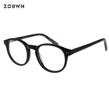 ZOBWN fierbinte 2018 en-gros ochelari de Marcă design rotund ochelari de Rama de ochelari miopie cadru confortabil negru ochelari cadru