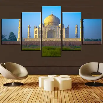 5 Bucati Taj Mahal Canvas Postere Thailanda Construirea De Imagini De Fundal Biserică Poze Pictura Pentru Casa Îmbunătățirea Camera Decor De Arta