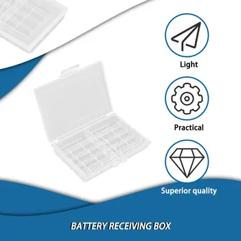 Transparent de Plastic Greu de Caz LEISE Baterii de Stocare de Caz Suport de Stocare a Bateriei Cutie De 10 x AA sau 14 x Baterie AAA