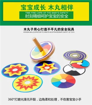 Clasic Din Lemn Colorat Titirez Gyro Tradiționale Copil Jucărie Clasic Desktop Gyro Jucării Pentru Copii Clasic Mic Cadou