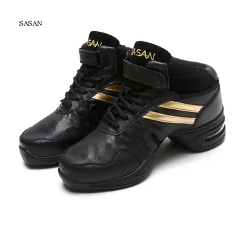 Adidasi Sala de Dans latino Pantofi de Femeie SASAN 8803 Moderne Pantofi Slip-up Respirabil Odorization Adult Panza Negru cu toc de 5.5 cm