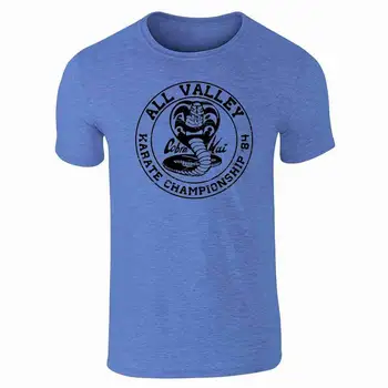 Cobra Kai Karate din Valley Campionat 1984 Heather Albastru Regal S Graphic Tee T-Shirt pentru Bărbați