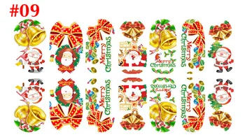 4 BUC Nail Wraps Strălucire Luminoasă Plină de Unghii Autocolant Crăciun Moș crăciun Decoratiuni de Arta Unghiilor Folii Sfaturi DIY Decal 11 Stiluri