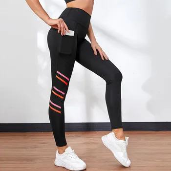 S-XL Femei de Moda cu Dungi Slim Mult Sport, Jambiere Pantaloni de Yoga anti celulita jambiere talie Mare pantaloni skinny Casual F4