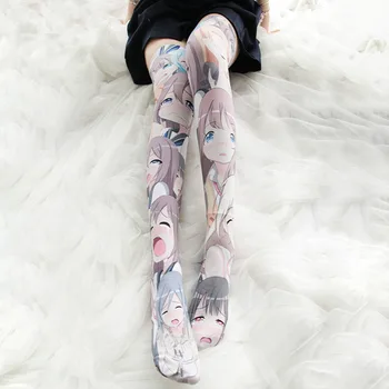 Personaj Anime Tipărite Ciorapi Lolita Șosete Mari Pentru a Juca JK Sosete Femei Catifea Peste Genunchi Șosete Coapsei Ciorapi Japoneze