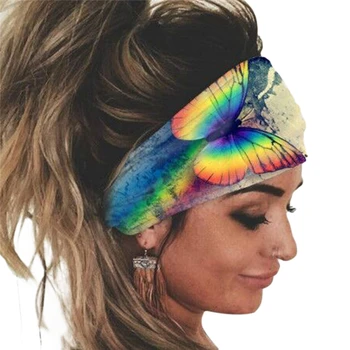 Femei Largă Întindere Benzi Florale Imprimare Headwrap Elastic Benzile De Păr Pentru Femei Turban Articole Pentru Acoperirea Capului Fetelor Bentițe