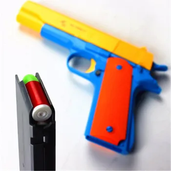 10buc Plastic Moale Gloanțe de Pistol Pușcă de Jucărie Pistol Manual Arma Scurt Luminos Gloanțe Pușcă cu Lunetă Pistoale Semi-automate Jucării în aer liber