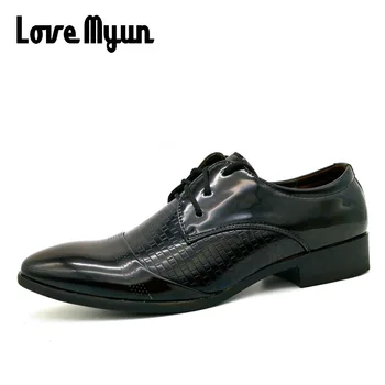 Clearance-ul de Vânzare de vârstă Mijlocie moda pentru bărbați pantofi de costum barbati din piele PU neagra TATA pantofi de afaceri, Cluburi de noapte pantofi de nunta KC-762