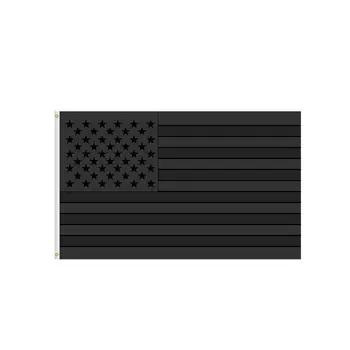 În aer liber, Banner, Steag negru cu Steagul American Garnituri Afara 90x150cm Banner Rezistent la Veranda, Gradina Decor Acasă Poliester Fa L2K1