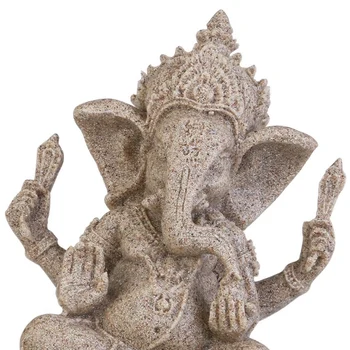 Promovare! Elefant Statuie Sculptura Gresie Ganesha Buddha Manual Figurine