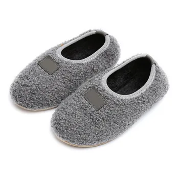 Toamna Iarna Copii Sugari Copii Băieți Fete Puf de Cald Pantofi Casual Culoare Solidă Confortabil Păros Interior Non-alunecare Nou Etaj Pantofi