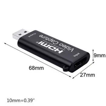 De înaltă Definiție 1080P placa de Captura din Aliaj de Aluminiu USB2.0 HDMI-compatibil-compatibil Înregistrare Video Card MOLA