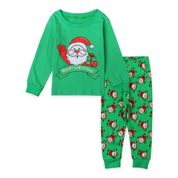 Fierbinte de crăciun 2016 nou haine copii baieti costume fete din bumbac santa topuri +pantaloni pijamale copii, pijamale seturi de haine