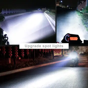 1 Pereche De Motociclete Cap Lentile De Lumina Ptf Lumini Led Motocicleta Spoturi De Lumină Puternică Și 4 Led-Uri De Ceață Iluminat Lampă Auxiliară