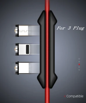 Portabil Magnetic Box Mufă de Cablu Micro USB de Tip C C 8 pini Încărcare Rapidă Adaptor Microusb Type-C, Magnet Incarcator Prize Container