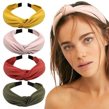 Ruoshui Femeie Solidă Nod Hairband Bezel Fete Bentita Femei Accesorii De Par, Articole Pentru Acoperirea Capului Bandană Păr Hoop Tiara