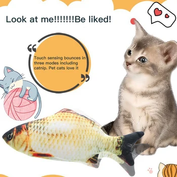 Electronice Jucărie Pisica 30CM de Pește 3D Simulare de Pește Jucării Pentru Pisici Pet Joc Jucărie animale de Companie Accesorii Interactive