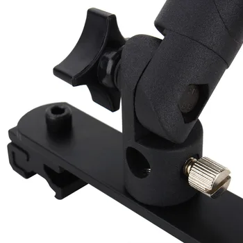 Culoare negru Dual Rece Pantof Suportul Flash Talpa de Montare pentru DV Camera cu LED-uri de Lumina Microfon(suport Blitz suportul nu este inclus)