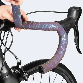 Bicicleta Ghidon Bandă Non-alunecare Curea de Culoare-schimbarea Piele PU Respirabil Perforate Ghidon Bicicleta Centura