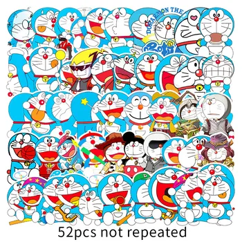 O Bucată de Desene animate anime Doraemon Graffiti Depozitare Scuter Chitara Decorare Auto Impermeabila Autocolante 52 De Foi