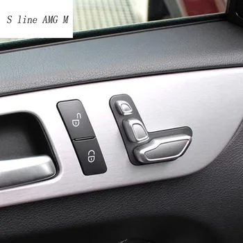 Styling auto Seat Regla Butoanele înlocui Decor Acoperă Autocolante Garnitura pentru Mercedes Benz C Class W204 W212 Accesorii Auto