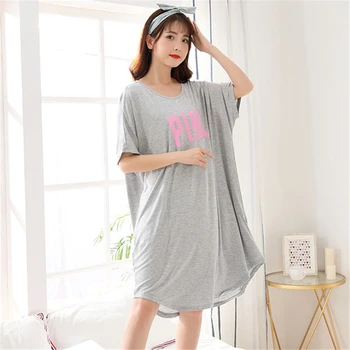 Doamnelor cămașă de noapte de vară noi de mari dimensiuni de acasă, serviciu de Pijamale de bumbac poate fi purtat în afara stil simplu ночная рубашка 2020