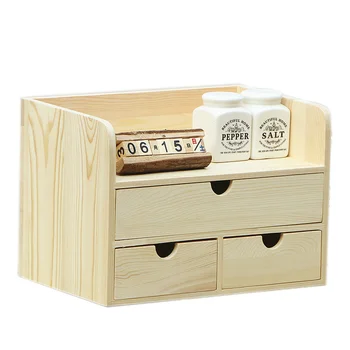 Office desktop tip sertar dulap de depozitare produse cosmetice cutie de depozitare din lemn suporturi de masă de finisare cutie wx10251140