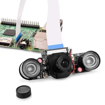 Camera Viziune de noapte Module pentru Raspberry Pi 4, Mini 5MP HD 1080P Video OV5647 Senzor Webcam cu Kit Incorporat IR-Cut