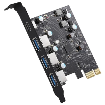 ULS-3100 4-Port PCI-E de Expansiune PCI-E-USB3.0 Tip C Multi-Port Card De Expansiune