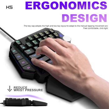 Cu o singură mână Tastatură Mecanică de joc se Răcească RGB Tastatura pentru Calculator Gazdă Laptop PS CONDUS Membrana Sensibilă Tronul Mini Tastatura