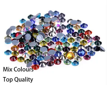 Decoratiuni de arta unghiilor mix de culori AAA Sticlă de înaltă Calitate de Cristal SS16-SS30 Hotfix cu Strasuri Pentru îmbrăcăminte îmbrăcăminte Dotari
